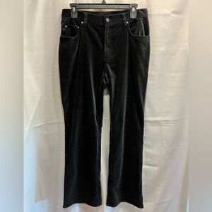 Lauren Jeans Co. Ralph Lauren Charcoal Velvet Boot Cut Jeans Size 8
